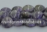 CCG02 15.5 inches 12mm flat round natural charoite gemstone beads