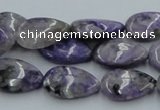 CCG07 15.5 inches 12*18mm flat teardrop natural charoite beads