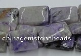 CCG09 15.5 inches 15*20mm rectangle natural charoite gemstone beads