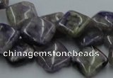CCG14 15.5 inches 14*14mm diamond natural charoite gemstone beads