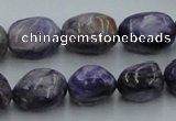 CCG15 15.5 inches 12*15mm nugget natural charoite gemstone beads