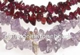 CCH19 34 inches garnet chips & amethyst chips beads wholesale