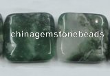 CCJ04 15.5 inches 25*25mm square natural African jade beads wholesale