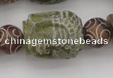 CCJ237 15.5 inches 22*28mm carved buddha China jade beads
