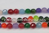 CCN1981 15 inches 6mm faceted round candy jade beads wholesale