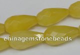 CCN202 15.5 inches 12*22mm faceted teardrop candy jade beads