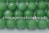 CCN2032 15 inches 10mm faceted round candy jade beads wholesale