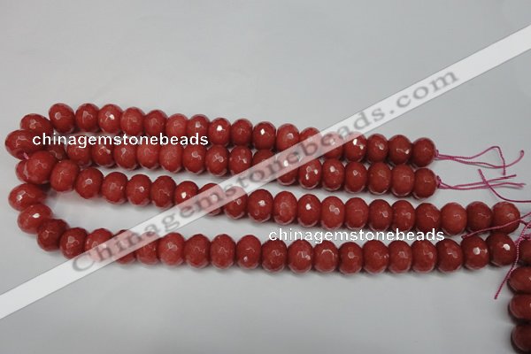 CCN2128 15.5 inches 8*12mm faceted rondelle candy jade beads