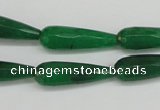 CCN2174 15.5 inches 8*25mm faceted teardrop candy jade beads
