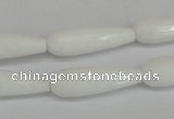 CCN2176 15.5 inches 8*25mm faceted teardrop candy jade beads
