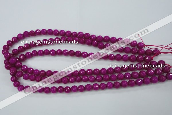 CCN2295 15.5 inches 8mm faceted round candy jade beads wholesale