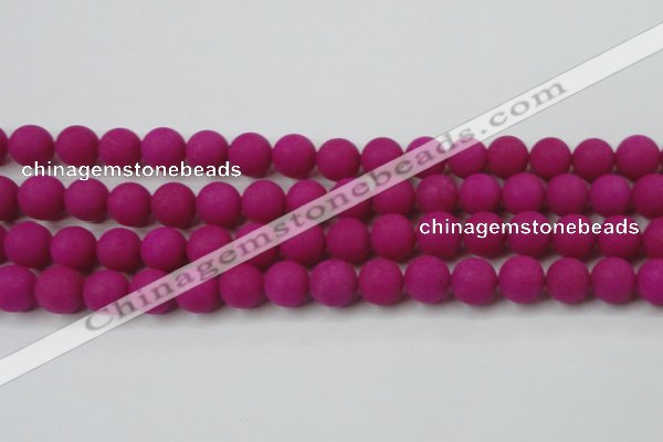 CCN2464 15.5 inches 10mm round matte candy jade beads wholesale