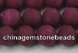 CCN2465 15.5 inches 10mm round matte candy jade beads wholesale