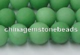 CCN2541 15.5 inches 14mm round matte candy jade beads wholesale