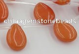 CCN2679 Top-drilled 13*18mm flat teardrop candy jade beads
