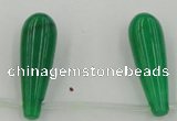 CCN2739 Top-drilled 10*30mm teardrop candy jade beads wholesale