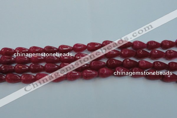 CCN3002 15.5 inches 10*15mm faceted teardrop candy jade beads
