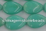 CCN3885 15.5 inches 15*20mm flat teardrop candy jade beads
