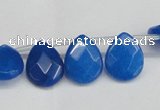 CCN3939 Top-drilled 12*15mm briolette candy jade beads wholesale