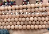 CCN5589 15 inches 8mm round matte candy jade beads Wholesale