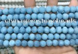 CCN5611 15 inches 8mm round matte candy jade beads Wholesale