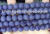 CCN6362 15.5 inches 6mm, 8mm, 10mm & 12mm round matte candy jade beads