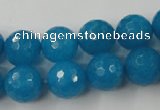 CCN781 15.5 inches 6mm faceted round candy jade beads wholesale