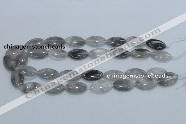 CCQ222 15.5 inches 15*25mm horse eye cloudy quartz beads wholesale