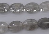 CCQ244 15.5 inches 12*16mm oval cloudy quartz beads wholesale