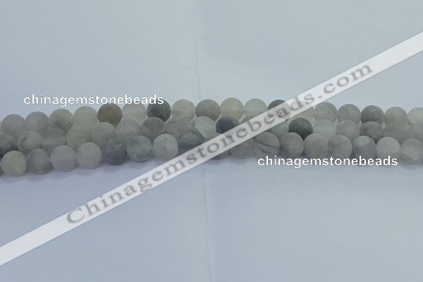 CCQ562 15.5 inches 8mm round matte cloudy quartz beads wholesale