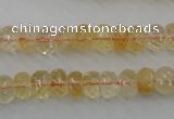 CCR161 15.5 inches 5*8mm faceted rondelle natural citrine beads