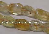 CCR214 15.5 inches 12*14mm faceted nuggets natural citrine beads