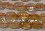 CCR228 15.5 inches 6*9mm oval natural citrine gemstone beads