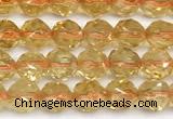 CCR415 15 inches 6mm faceted nuggets citrine beads