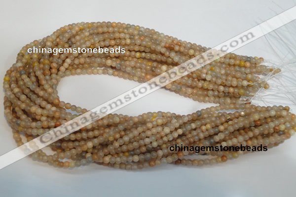 CCS301 15.5 inches 4mm round natural sunstone beads wholesale