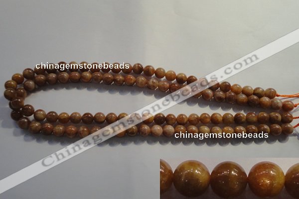 CCS352 15.5 inches 8mm round AB grade natural golden sunstone beads