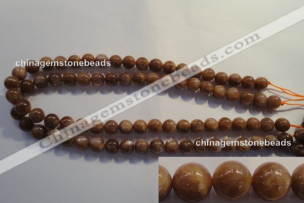 CCS353 15.5 inches 10mm round AB grade natural golden sunstone beads
