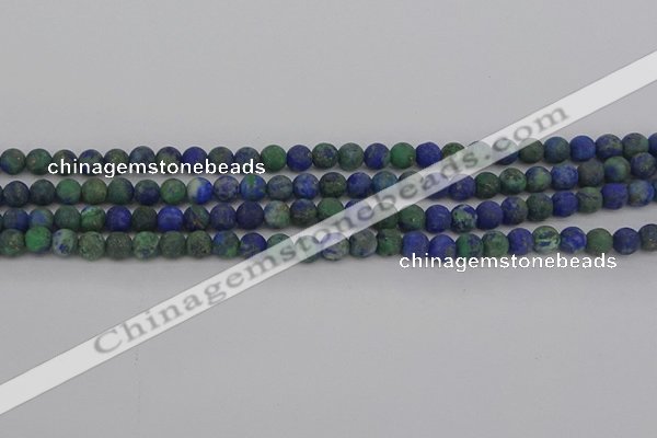 CCS541 15.5 inches 6mm round matte dyed chrysocolla beads