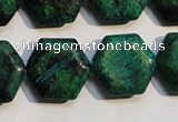 CCS675 15.5 inches 18*20mm hexagon dyed chrysocolla gemstone beads