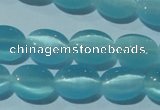CCT643 15 inches 6*8mm oval cats eye beads wholesale