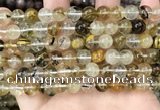 CCY647 15.5 inches 8mm round volcano cherry quartz beads