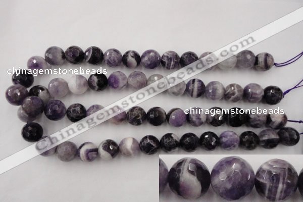 CDA155 15.5 inches 14mm faceted round dogtooth amethyst beads