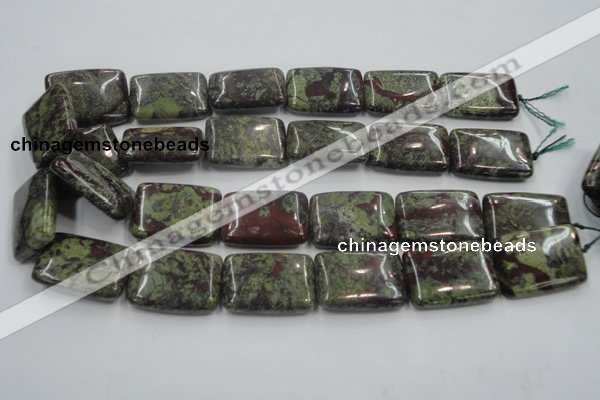 CDB223 15.5 inches 22*30mm rectangle natural dragon blood jasper beads