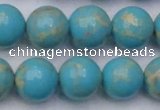 CDE2061 15.5 inches 16mm round dyed sea sediment jasper beads