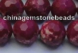 CDE2523 15.5 inches 18mm faceted round dyed sea sediment jasper beads