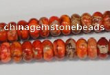 CDE501 15.5 inches 6*10mm rondelle dyed sea sediment jasper beads