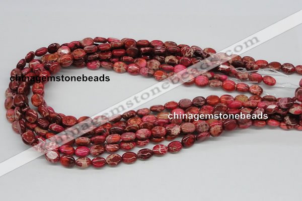 CDI12 16 inches 8*10mm oval dyed imperial jasper beads wholesale