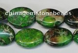 CDI183 15.5 inches 15*20mm oval dyed imperial jasper beads