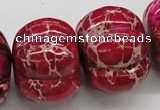 CDI25 16 inches 26*35mm pumpkin dyed imperial jasper beads