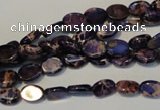 CDI414 15.5 inches 6*8mm oval dyed imperial jasper beads
